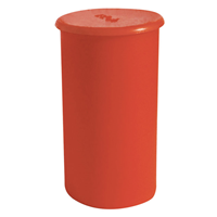 Flanged Cap Orange 0.81" Dia (20.7mm)