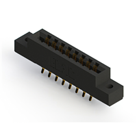 16 Position Female Connector Non Specified - Dual Edge Gold 0.156" (3.96mm) Black