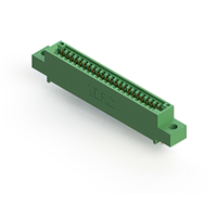 23 Position Femelle Connecteur Non spécifié, bord unique Or 0,100 po (2,54mm) Vert