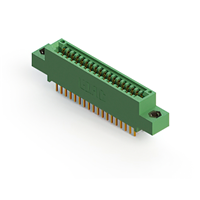 36 Position Female Connector Non Specified - Dual Edge Gold 0.100" (2.54mm) Green