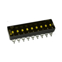 Dip Switch SPST 9 Position Surface Mount Slide (Standard) Actuator 100mA 20VDC