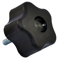 5 arm Vridere 1/4"-20 Skaft med Ingen indikator Polypropylen Svart