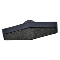 2 臂 旋钮 1/2"-13 轴，带有 无指示灯 尼龙 黑色