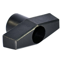 2 臂 旋钮 1/4" 轴，带有 无指示灯 聚丙烯 黑色