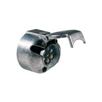 7 Position Circular Connector Receptacle, Female Sockets and Male Pins Solder Tabs