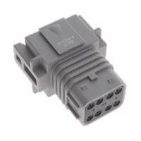 8 Rectangular Connectors - Housings Receptacle Gray