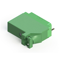 56 Position Housing for Non-Gendered Contacts Connector Green Free Hanging (In-Line) Rack and Panel