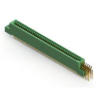 92 Position Female Connector Non Specified - Dual Edge Gold 0.100" (2.54mm) Green