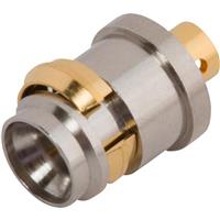 SMPM Connector Plug, Male Pin 50 Ohms Panel Mount, Snap-In Solder
