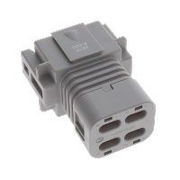 8 Rectangular Connectors - Housings Receptacle Gray