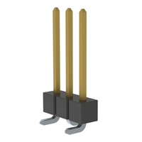 Steckverbinder, Steckleiste Oberflächenmontage 3 positionen 0,100" (2,54mm)