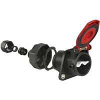 1 Flerpolet rundkontakt Stikkontakt, Hannpinner Loddefliker