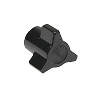 3 Arm Knob #10-32 Shaft with No Indicator Plastic Black