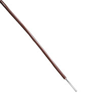 22 AWG Hook-Up Wire Solid Brown 300V 25.00' (7.62m)