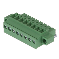 8 Position Terminal Block Plug, Female Sockets 0.150" (3.81mm) 90° Free Hanging (In-Line)
