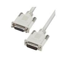 Zespół kablowy D-Sub DB15 Szare 5,00' (1,52m) Gniazdo, gniazda żeńskie - Wtyczka, wtyki męskie Ekranowany