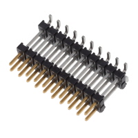 20 Positie kopstuk spacer connector 0,079" (2,00mm) Goud Opbouwmontage