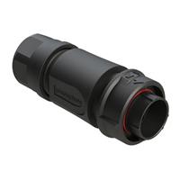 7 Position Circular Connector Plug Housing Free Hanging (In-Line) Backshell, Coupling Nut