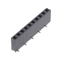 10 Position Receptacle, Bottom Entry Connector 0.100" (2.54mm) Surface Mount Gold