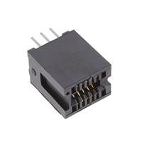 10 Position Female Connector Non Specified - Dual Edge Gold 0.050" (1.27mm) Black