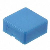 Square Pushbutton Switch Cap Blue Snap Fit