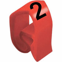 Marqueur de fils à enfiler 0,13po l x 0,12po L (3,4mm x 3,0mm) Rouge, noir polychlorure de vinyle (PVC)