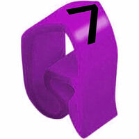 Draadmarkering, opsteek- 0,17" B x 0,12" L (4,2mm x 3,0mm) Violet, zwart Polyvinylchloride (PVC)