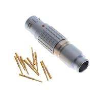 10 Position Circular Connector Plug, Male Pins Crimp