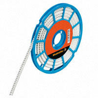 Leitungsmarkierung - aufstreifbar B x L: 0,44" x 0,16" (11,3mm x 4,0mm) Weiß, Schwarz Polyvinylchlorid (PVC)