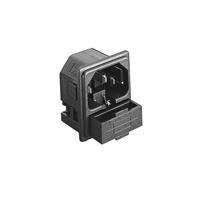 Power Entry Connector Receptacle, Male Blades - Module IEC 320-C14 Panel Mount, Snap-In