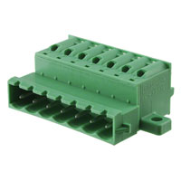 7 Position Terminal Block Plug, Male Pins 0.200" (5.08mm) 180° Free Hanging (In-Line)