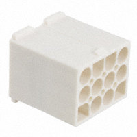 12 Rectangular Connectors - Housings Plug Natural 0.264" (6.71mm)