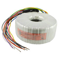 Toroidal 600VA Power Transformer 100V, 120V, 200V, 240V Primary Parallel 120V, Series 240V Secondary Parallel 5A, Series 2.5A Chassis Mount