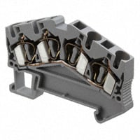 Terminal Block Connector 4 Position Feed Through Gray 10-28 AWG