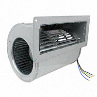 Fan Blower, Centrifugal 230VAC Rectangular/Rounded - 171.5mm L x 198mm H Ball 353.0 CFM (9.88m³/min) 4 Wire Leads