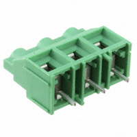3 Position Wire to Board Terminal Block Horizontal with Board 0.375" (9.53mm) Through Hole