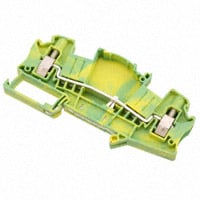 Terminal Block Connector 2 Position Ground, Earth Green, Yellow 8-24 AWG