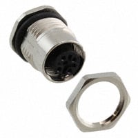 5 Position Circular Connector Receptacle, Female Sockets Solder