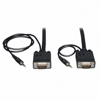 Conjunto de cables D-Sub de 15 pos. macho, macho a macho de alta densidad (HD), clavija de teléfono, 3.5mm (1/8"), auricular macho a macho 50.00' (15.24m)