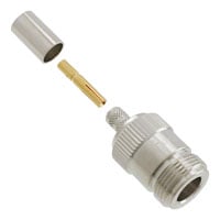 N Type Connector Jack, Female Socket 50 Ohms Free Hanging (In-Line) Crimp