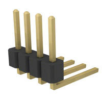 针座连接器 通孔，直角 4 位置 0.100"（2.54mm）