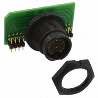 12 Position Circular Connector Receptacle, Female Sockets Circuit Board, Solder