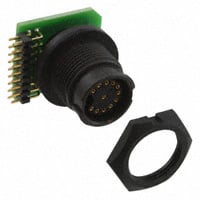 12 Position Circular Connector Receptacle, Female Sockets Circuit Board, Solder