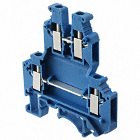 端子块连接器 4 位置 馈通式 蓝色 14-30 AWG