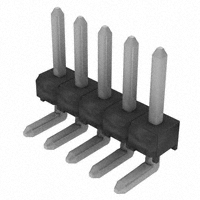 Connector Header Through Hole, Right Angle 5 position 0.100" (2.54mm)