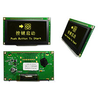 Graphic LCD Display Module Yellow OLED - Passive Matrix Parallel, 8-Bit, SPI 2.7" (68.58mm) 128 x 64