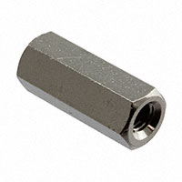 Hex Standoff Threaded M4 Brass 0.709" (18.00mm) Silver