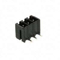 3 Position Terminal Block Header, Male Pins, Shrouded (4 Side) 0.150" (3.81mm) 90°, Right Angle Through Hole