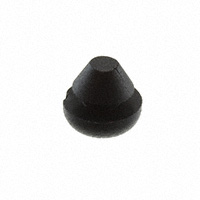 Bumper Cylindrical, Tapered 0.311" Dia (7.90mm) PVC Black