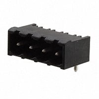 4 Position Terminal Block Header, Male Pins, Shrouded (4 Side) 0.197" (5.00mm) 90°, Right Angle Through Hole